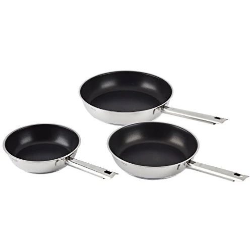 Begrenztes Angebot: RÖSLE ELEGANCE Bratpfannen-Set 3-tlg., Hochwertige Universalpfannen mit robuster Antihaftversieglung ProPlex, 20 cm, 24 cm und 28 cm, Edelstahl 18/10, Induktionsgeeignet, spülmaschinengeeignet von 57.89 EUR auf 57.89 EUR (Rabatt 0%)