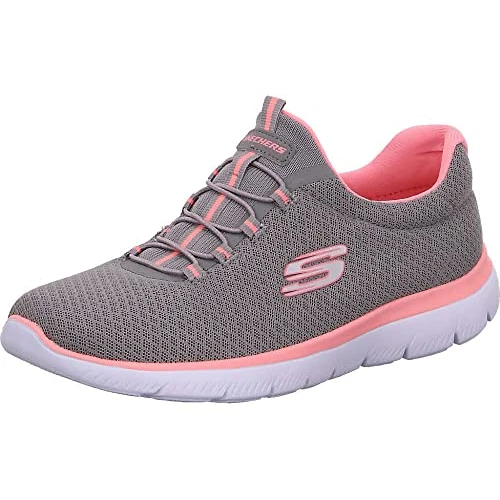 Beperkte aanbieding: Skechers Summits dames Sneaker,Gray Mesh/ Pink Trim,35 EU van 70.00 EUR naar 70.00 EUR (besparing 0%)