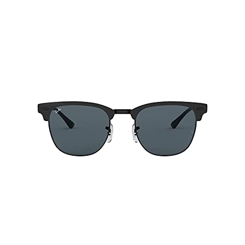Ray-Ban Unisex's 0RB3716 186/R5 51 Sunglasses, Shiny Black Top Matte/Blue