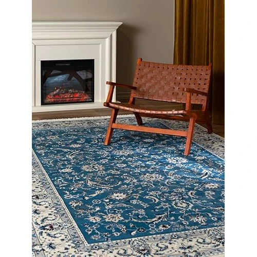 Offre limitee: RugVista Nain Florentine Tapis Traditionnel Oriental, 160x230 cm, Rectangulaire, Poil Moyen, Nettoyage à Sec, Salon, Salle de séjour, Chambre, Salle à Manger, Clair Bleu de 384.00 EUR a 214.00 EUR (economie 44%)