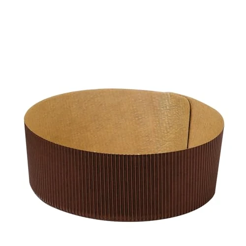 DECORA, 0320167 5 Moldes para Panettone Bajo de 1000 g, de Papel Rígido de Celulosa Pura, Resistente a Temperaturas de 200 °C, Ideal para Hacer un Panettone en Casa, Hechos en Italia.