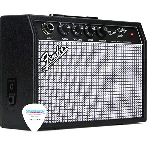 Fender Mini '65, Ampli pour Guitare Twin Miniature, Mini Amplificateur 1W Adapté aux Guitares Electriques, 9V