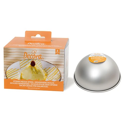 Offre limitee: Decora COD. 0062953 CF 3 MOULES Demi-SPHÈRE en Aluminium ANODISÉ Ø 10 X H 5,2 CM, Argent de 14.95 EUR a 14.95 EUR (economie 0%)