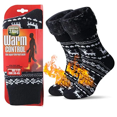Oferta limitada: JARSEEN Térmicos de Invierno Calcetines de Lana Super Calor Gruesa Calentar Suave Cómodo Calcetines de Mujer Hombre (Ciervo, 39-45) de 13.99 € a 13.99 € (ahorro 0.00%)