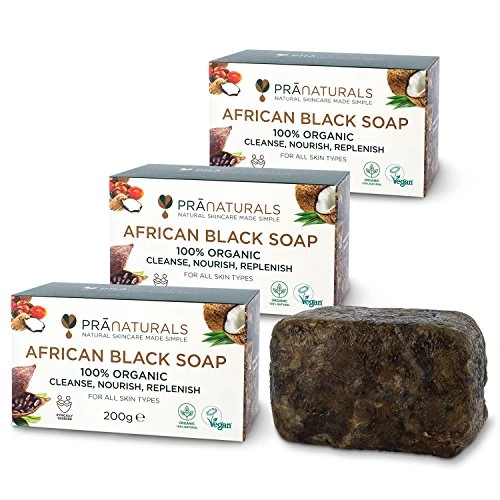 Oferta limitada: PraNaturals Jabón Negro Africano 3x200g, Orgánico y Vegano para Todo Tipo de 22.99 € a 22.99 € (ahorro 0.00%)
