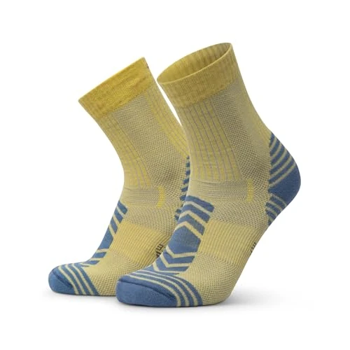 Offerta a tempo: DANISH ENDURANCE Calze Trekking Leggere in Lana Merino, Anti-Vesciche, da Uomo, Donna, Bambino, 1 o 5 Paia, Giallo, 39-42 - 50% da 27.95 € a 13.95 €