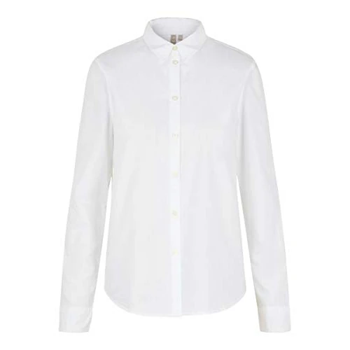 PIECES Women's Pcirena Ls Oxford Shirt Noos Blouse, White (Bright White Bright White), S