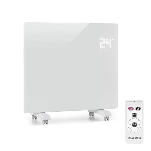 Offerta a tempo: Klarstein Stufa Elettrica Basso Consumo, Stufa Elettrica 1000W, Termoconvettore con Rotelle, Termosifone Elettrico Portatile, Termoconvettore a Parete con Termostato, Stufetta per Casa - 43% da 196.99 € a 112.99 €
