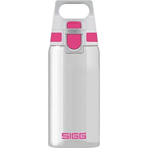 Sigg - Tritan Water Bottle - Total Clear ONE Berry - Suitable For Carbonated Beverages - Dishwasher Safe - Leakproof - Lightweight - Scratch Resistant - BPA Free - Berry - 0.5L