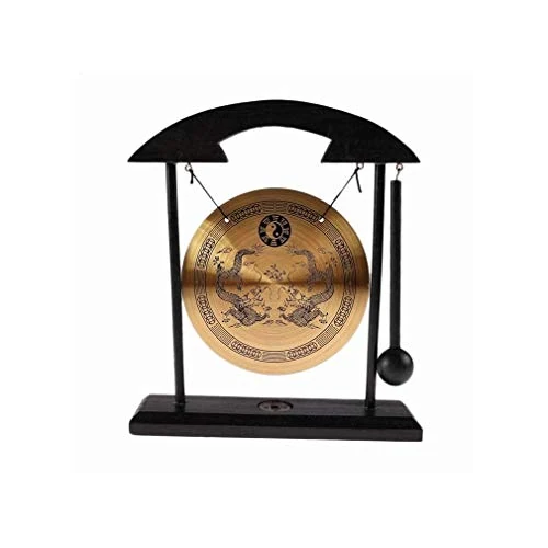 Offerta a tempo: lachineuse - Gong su base di drago cinese - Gong tibetano - Decorazione zen in legno e rame - Decorazione cinese per casa, ufficio, soggiorno - Idea regalo per Cina e Asia - Tradizione asiatica - 10% da 24.00 € a 21.71 €