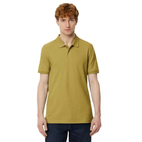 Tijdelijke aanbieding: Amazon Essentials Men's Poloshirt van piqué-katoen met slanke pasvorm, Geel, M van 18.99 € naar 18.99 € (0.00% korting)