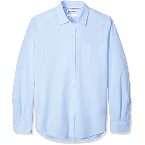 Offre limitée : Amazon Essentials Chemise en Popeline à Manches Longues Coupe Ajustée Homme, Bleu Clair, S de 17.51 € à 17.51 € (0.00% de remise)
