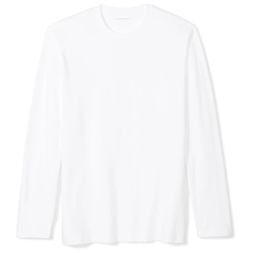 Offerta a tempo: Amazon Essentials T-Shirt a Maniche Lunghe Regular Fit Uomo, Bianco, S - 13% da 13.80 € a 11.99 €