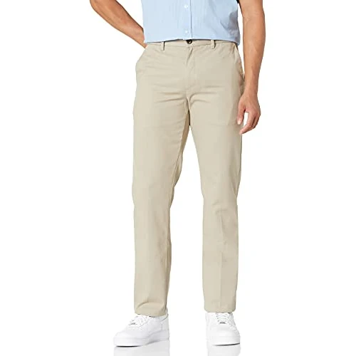 Offerta a tempo: Amazon Essentials Pantaloni Chino da Lavoro a Vestibilità Aderente Anti-Piega e Senza Pince Uomo, Cachi Beige, 40W / 29L - 0.00% da 17.23 € a 17.23 €