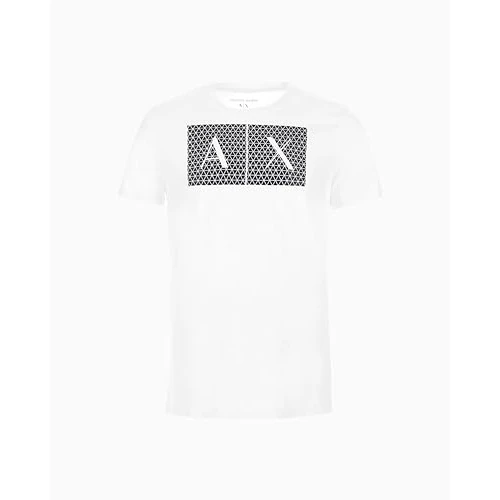 Armani Exchange 8nztck, Maglietta a Maniche Corte, Uomo, Bianco (White 1100), M