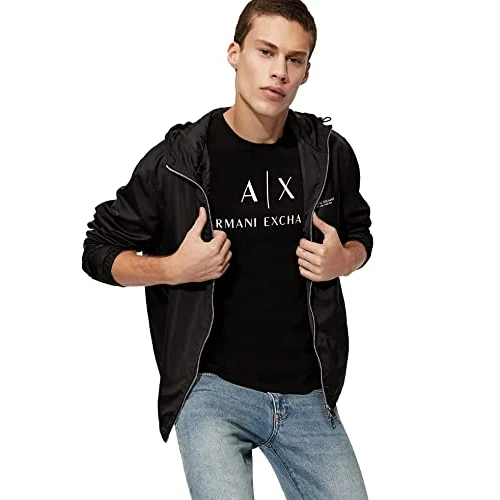 Limited offer: Armani Exchange Mens Classic Crew Logo Tee T Shirt from 40.00 EUR to 22.40 EUR (save 44%)