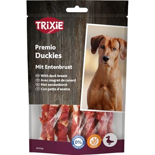 Zeitlich begrenztes Angebot: TRIXIE Hundeleckerli PREMIO Hunde-Duckies 100g - Premium Leckerlis für Hunde glutenfrei - ohne Getreide & Zucker, schmackhafte Belohnung für Training & Zuhause von 1.99 € auf 1.99 € (0.00% Rabatt)