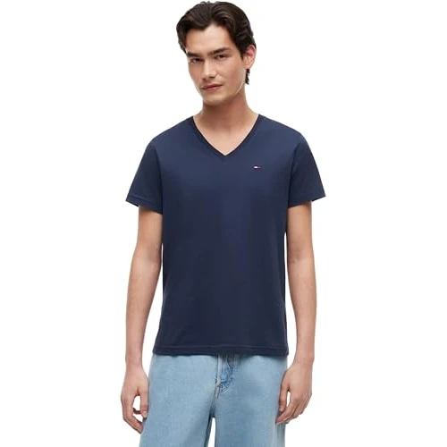 Offerta a tempo: Tommy Jeans Tjm Original Jersey V Neck Tee Dm0dm04410 Top in maglia a maniche corte, Blu (Black Iris), XL Uomo - 10% da 29.90 € a 26.99 €