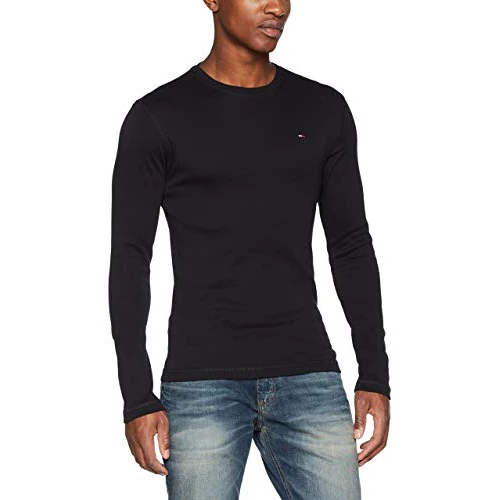 Offerta a tempo: Tommy Jeans Maglietta Maniche Lunghe Uomo TJM Original Maniche Lunghe, Nero (Tommy Black), XXL - 34% da 34.90 € a 22.89 €