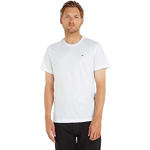 Offre limitée : Tommy Jeans TJM XSLIM JERSEY TEE T-shirt à manches courtes Homme, Blanc (CLASSIC WHITE), XL de 20.18 € à 17.21 € (15% de remise)