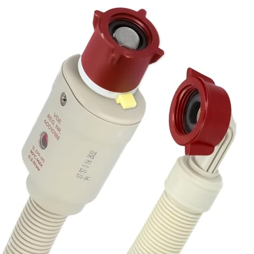 Offerta a tempo: Kenekos - 1,5m - 3m Tubo Aquastop filettatura 3/4 di pollice max. 90°C, di ingresso di sicurezza incl. valvola di sicurezza + filtro antisporco per lavatrice, tubo di ingresso Aquastop 1,5 m - 0.00% da 20.19 € a 20.19 €