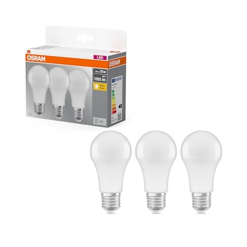 Offerta a tempo: OSRAM Classic 4058075819436, Lampade LED Plastica Warm White (9 W, 1055 lm, E27, A+) - 33% da 10.49 € a 6.99 €