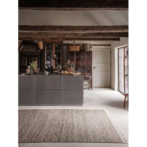 Offerta a tempo: RugVista Melange, Tappeto, Kilim Moderni, 350 x 250 cm, Rettangolare, Pelo corto, Soggiorno, Sala da pranzo, Camera letto, Lavabile solo a secco, Certificato Care & Fair, Marrone - 0% da 350.00 € a 350.00 €