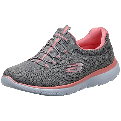 Offerta a tempo: Skechers Summits Top Player, Scarpe da ginnastica Donna, Grey Mesh Pink Trim, 38.5 EU - 43% da 69.95 € a 39.95 €