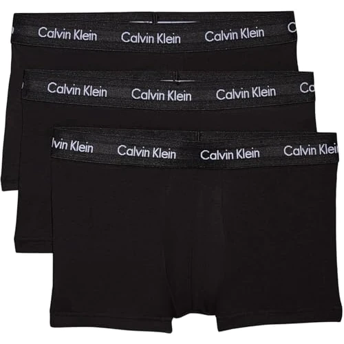 Limited-time offer: Calvin Klein Men’s 3 Pack Low Rise Trunks, Black (Black W. Black Wb), S from 42.00 GBP to 26.36 GBP (save 37%)