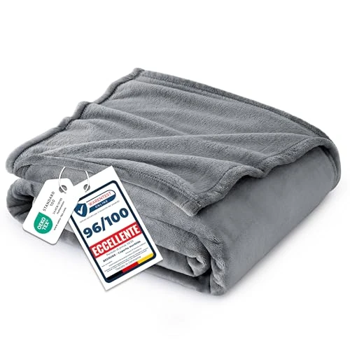 Limited-time offer: Bedsure Cuddly Blanket Fluffy Blanket Extra Soft & Warm Blanket in Living Room Flannel Fleece Blanket Crease-Resistant/Anti-Stain as Sofa Blanket or Bed Throw, Microfibre, grey, 150 x 200 cm from 31.09 £ to 31.09 £ (save 0.0%)