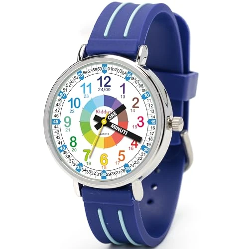 Offerta a tempo: Kiddus Orologio Educativo per Bambino e Bambina dai 5 ai 10 Anni, Impermeabile 5ATM, Orologio Analogico Didattico per Imparare l'Ora, Movimento Giapponese - 0.00% da 28.95 € a 28.95 €