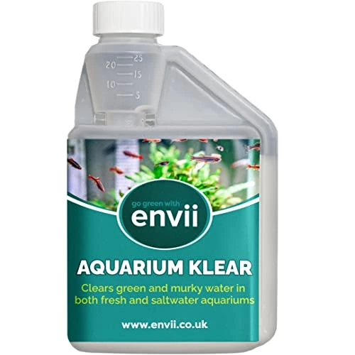 Limited-time offer: envii Aquarium Klear - Natural Bacteria Clears Green Water Treatment, Crystal Clear Fish Tank Gravel Cleaner, Prevents Growth of New Algae - 500ml Treats 4,000 litres from 15.95 £ to 15.95 £ (save 0.00%)