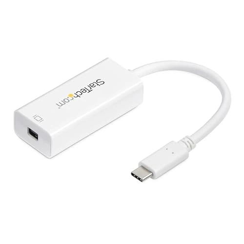 Offre limitée : StarTech.com Câble Adaptateur USB-C vers Mini DisplayPort 4K 60 Hz - Câble USB 3.1 Type-C vers Mini DP - Convertisseur USB Type-C vers mDP - Blanc (CDP2MDP) de 26.22 EUR à 19.93 EUR (remise 24%)