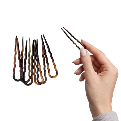 Zeitlich begrenztes Angebot: 298-003 - Set 6 Stück Haarklemmen gewellt 7 cm MADE IN ITALY - Clips Haarnadeln für Haar und Zubehör Haarknoten Schildkrötenfarbe von 5.37 € auf 5.37 € (0.00% Rabatt)