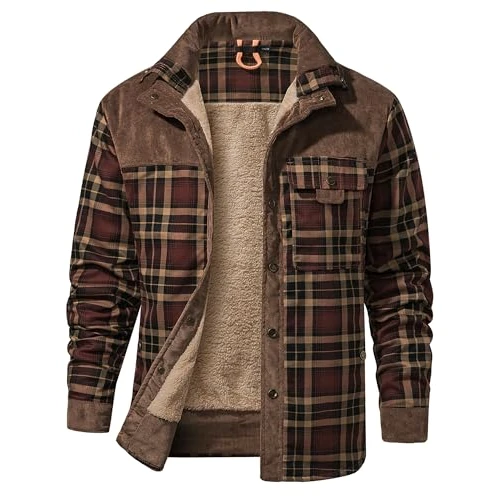 Zeitlich begrenztes Angebot: Mr.Stream Herren Thermohemd Flanellhemd Winterjacke Fleecefutter schützendem Innenfutter Holzfällerhemd Arbeitshemd XL Coffee von 77.90 € auf 77.90 € (0.00% Rabatt)
