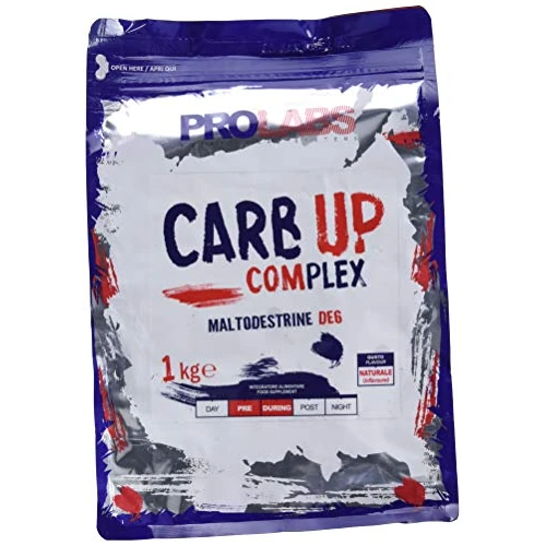 PROLABS CARB UP - Maltodestrine in Polvere DE6 con 59,4g di Carboidrati a Lento Rilascio - Integratore Alimentare Energetico per Attività Alta Intensità, Alta Digeribilità 100% Vegan, 1kg Gusto Neutro