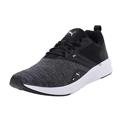 PUMA Nrgy Comet Hardloopschoenen uniseks-volwassene, Black White, 44.5 EU