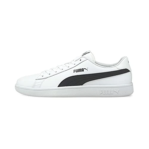 Limitiertes Angebot: PUMA Unisex Puma Smash v2 L Low-Top, Puma White-Puma Black, 44 EU von 54.95 EUR auf 24.02 EUR (Spare 56%)