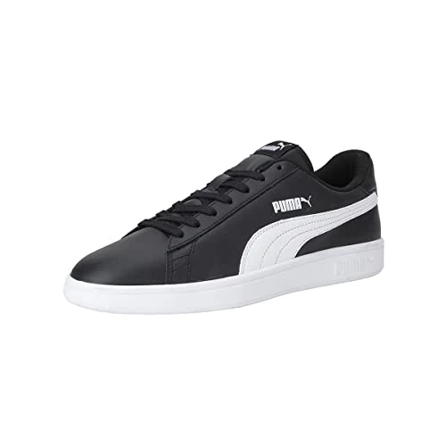 PUMA Puma Smash v2 L Baskets Mixte, Puma Noir Puma Blanc, 43 EU