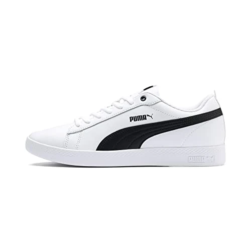 Puma Women Puma Smash Wns V2 L Sneakers, Puma White-Puma Black, 5.5 UK