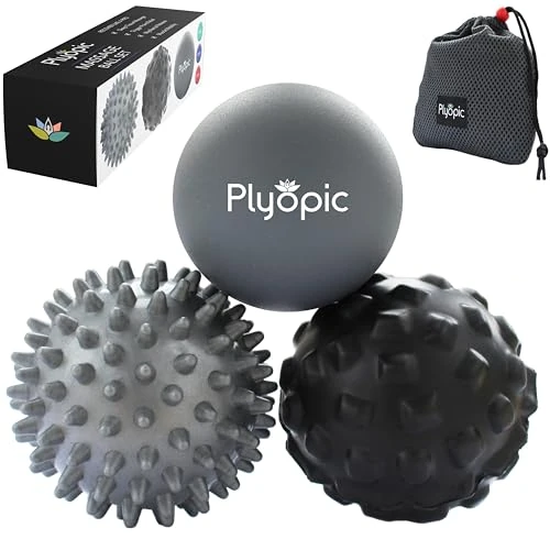 Oferta limitowana: Plyopic Zestaw Piłek do Masażu – Do Głębokiej Tkanki Mięśni, Myofascial Release, Terapia Punktów Spustowych, Mobilność, Plantar Fasciitis Ulga - Eliminacja Bólu Mięśni i Napięcia w Plecach, Szyi, Stopie z 79.99 zł na 79.99 zł (oszczędź 