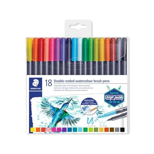 Tijdelijke aanbieding: STAEDTLER 3001 Aquarel penseelstiften – set van 18, dubbelpunt van 7.50 € naar 7.50 € (0.00% korting)