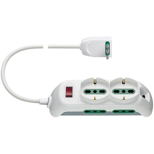 Offerta a tempo: Vimar FP00527.C.B multipresa 2 prese univ., 4 Bprese, spina 10A, int., 1.5m - 0.00% da 18.55 € a 18.55 €