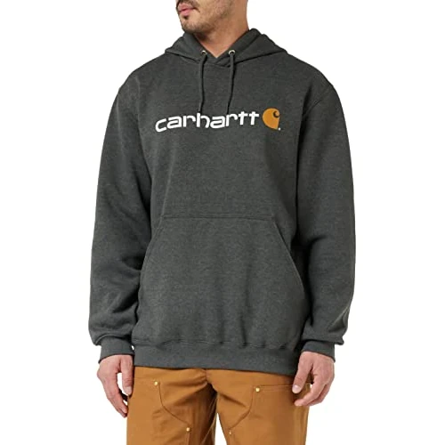 Begrenztes Angebot: Carhartt, Herren, Weites, mittelschweres Sweatshirt mit Logo-Grafik, Anthrazit meliert, XS von 63.26 EUR auf 63.26 EUR (Rabatt 0%)