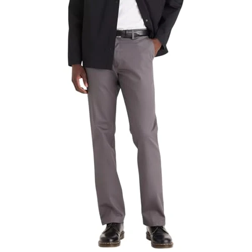 Offre limitée : Dockers Homme Straight Fit Signature 2.0 Khaki Pants - Creaseless, Gris ( Magnet ), 30W / 32L de 79.95 € à 65.85 € (18% de remise)