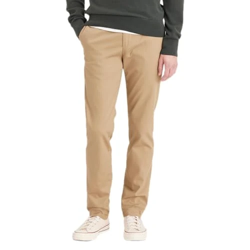 Dockers Signature Khaki Slim Fit Pants Pantaloni, British Khaki, 38W / 32L Uomo