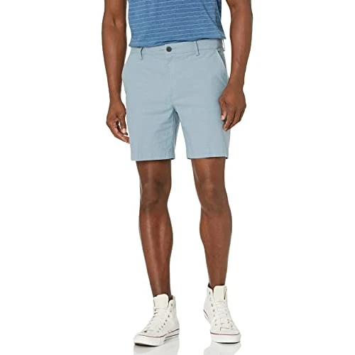 Zeitlich begrenztes Angebot: Amazon Essentials Herren Leichte und bequeme Slim-Fit-Oxford-Stretchshorts, 18cm, Blassblau, 29W von 13.78 € auf 12.62 € (8% Rabatt)