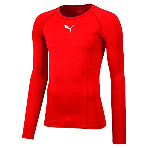 Puma Dzieci LIGA Baselayer Tee LS Koszula Treningowa z Długim Rękawem, Czerwony, 176