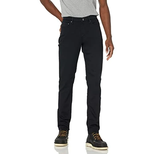 Limited-time offer: Amazon Essentials Men's Slim-Fit Comfort Stretch Jeans - Discontinued Colours, Black, 32W / 30L from 17.66 GBP to 14.26 GBP (save 19%)