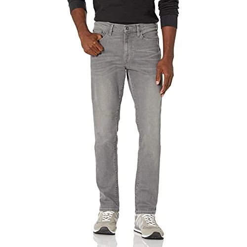 Limited-time offer: Amazon Essentials Men's Slim-Fit Comfort Stretch Jeans - Discontinued Colours, Grey, 38W / 34L from 14.87 GBP to 14.87 GBP (save 0%)